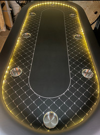 Marks Poker Tables - New - Delivery - Logo - Lights