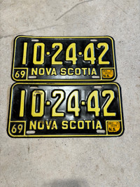 Old license plates