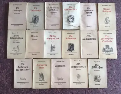 Set of 17 German Reclam Booklets from 1937-1944, View more