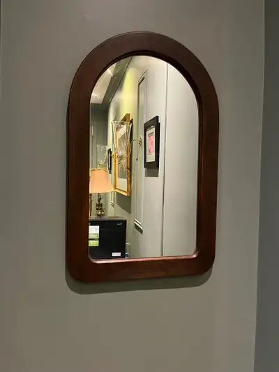 Arched wood mirror , View more