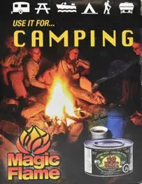 MAGIC FUEL for CAMPING:  Portable Cook Stove OR Tent Heater