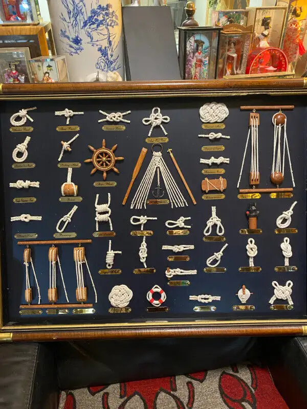 Sailor’s Knot Maritime Nautical Shadow Box With Wood Frame in Arts & Collectibles in Vancouver - Image 7