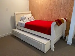 Mattresses included (optional) at no charge if wanted Bed originally purchased at Orangeville Furnit...