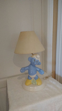 unique treasures house, smurf lamp