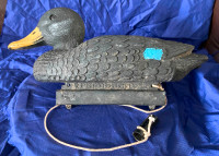 Vtg Flambeau Plastic Duck Decoy Black Male 1988 Made in U.S.A.