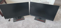 Two Lenovo ThinkPad Monitors