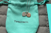 Tiffany & Co Rubedo Double Heart Tag Necklace