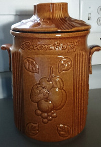 Vintage Ceramic German Rumtopf Jar Rum Fruit 1.5 Gallon Crock