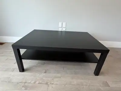 Black wood coffee table, View more