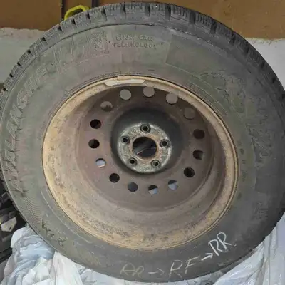 Winter Tires used for 2 winters on a 2017 KIA Sportage. Maybe 8,000 km on them...in great shape othe...