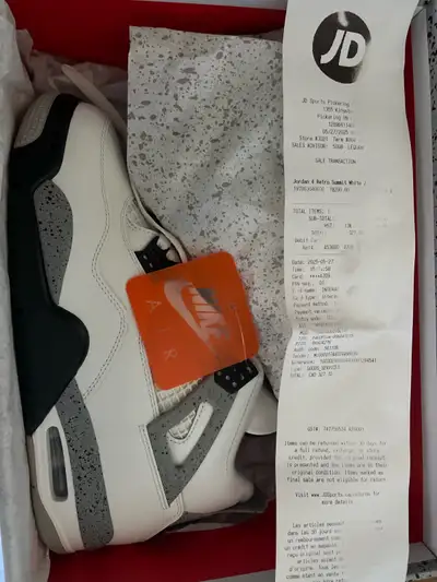 Jordan 4 white cement men’s size 9, View more