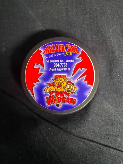 Moncton Wildcats Advertising Puck, View more