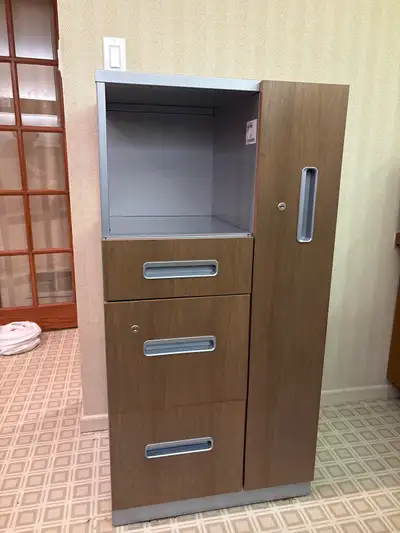 Steelcase filing and storage cabinet with keys, View more
