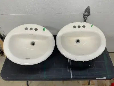 Drop in porcelain sinks. , View more