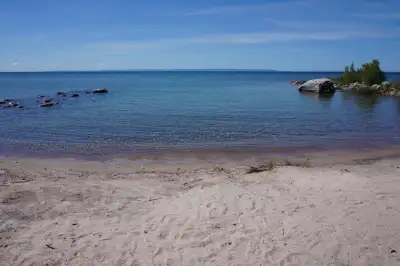 Waterfront cottage on Georgian Bay Private sand beach, View more