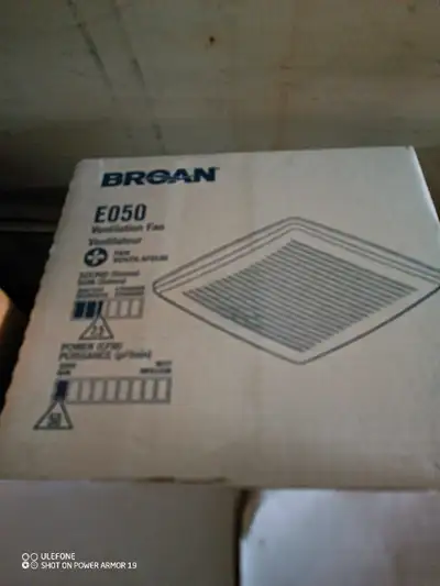 I'm offering a brand new Broan E050 Ventilation Fan, designed for efficient and quiet operation in y...