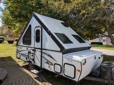Excellent condition clean Aframe trailer. Sleeps 4. Easy set up with hard walls. Solid. No leaks. Tw...