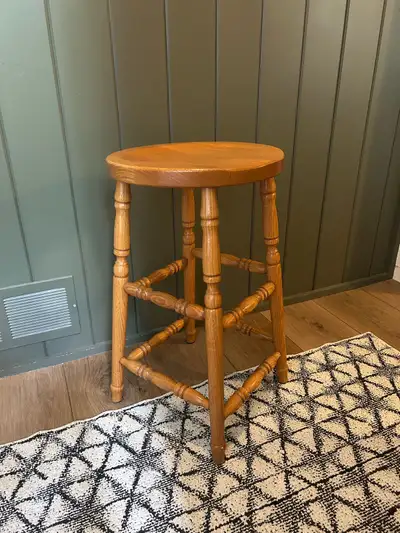 stools - Set of 4 Solid Oak Stools, View more