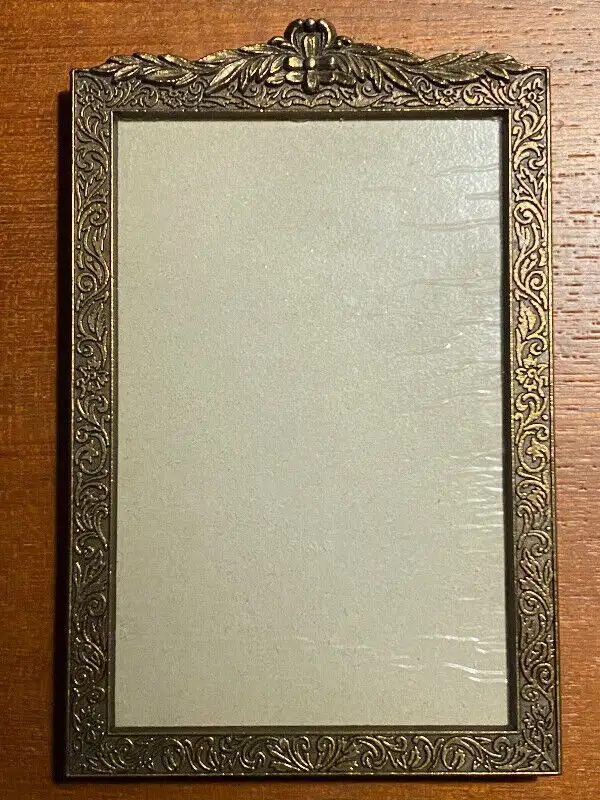 EMPTY METAL PHOTO FRAME VINTAGE ANTIQUE CLASSIC628632700194581221