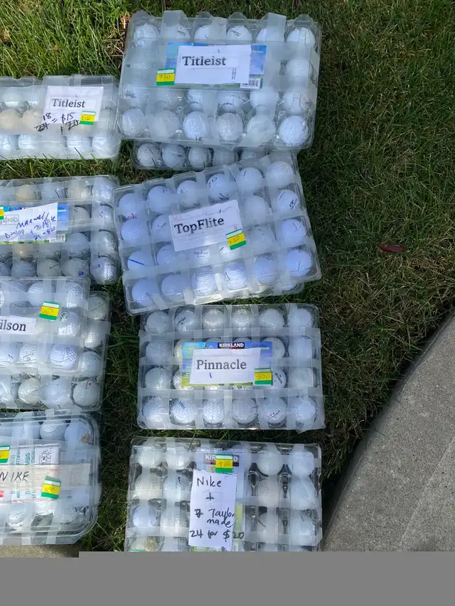 Assorted Golf balls -  Topflite, Pinnacle, Titleist, Nike,541618094138337288