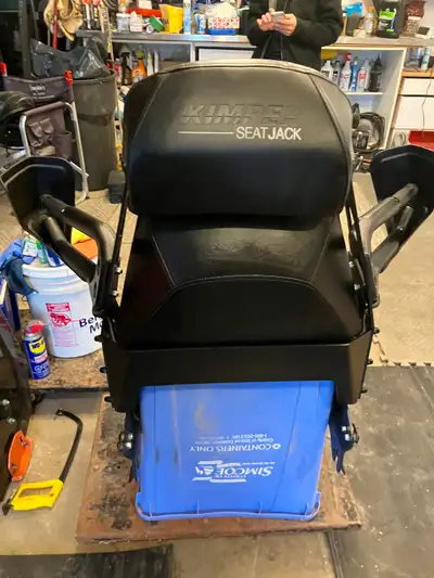 Kimpex 2 up seat, heated hand grips, plug for helmet. Used 3 times.comes with all attachments need f...