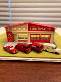 Matchbox Fire Station and vehicles set