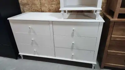 White dresser and nightstand set , View more