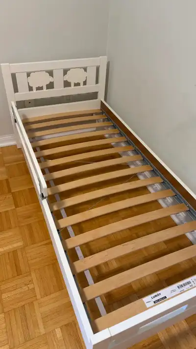 IKEA twin white bed frame, View more