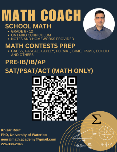 Expert Math Tutor – School Math, Contests, AP, IB, and SAT Math, View more