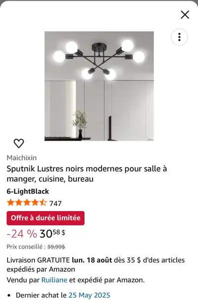 lustre moderne neuf, View more