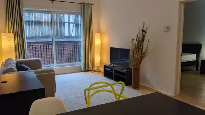 Stay five minutes away from Montreal's Place des Festivals this condo is within walking distance to...