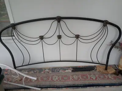Vintage Brass Headboard with rails, View more