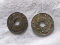 Rare , Etat de Syrie (Syrian) 2 coins of 1  piastre 1935 & 1936.