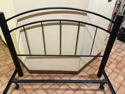 Size Double Headboard Metal with Railings -, View more