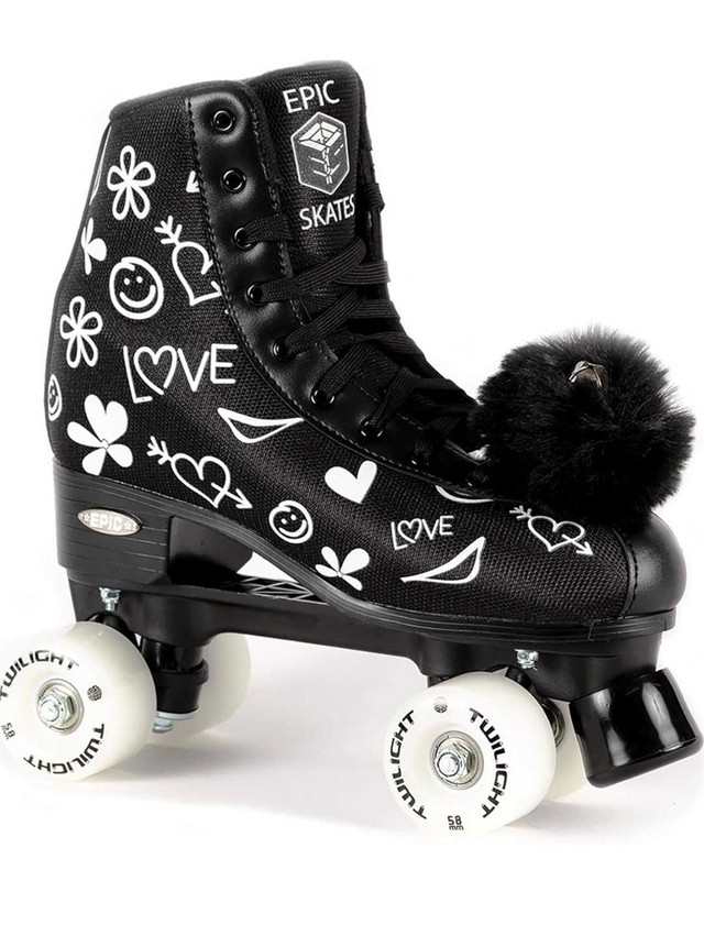 Epic Black LUV High-Top Bright LED Light Up Quad Roller Skates in Other in City of Toronto