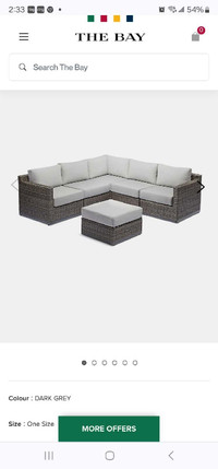 Patio Sectional with Ottoman & Cover