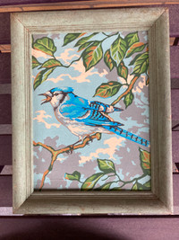 Vintage Paint by Numbers Bluejay Painting (PBN)