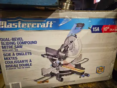 Mastercraft 10 inch Dual-Bevel Sliding Compound Mitre Saw - new, View more