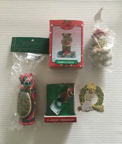Seven (7) Individual and Unique Christmas Ornaments, View more