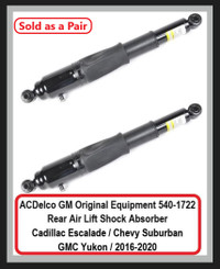 (NEW) 2x ACDelco GM OEM 540-1722 Rear Air Lift Shock Absorbers