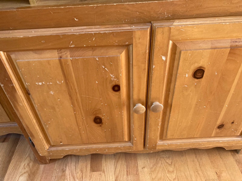 Armoire de pin en trois sections Bibliothèques et étagères Ville de