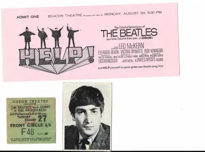 2 Repro Beatles Tickets 1 Beatles 1964 card #2, View more