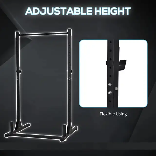 Soozier Adjustable Power Squat Rack Home Exercise Barbell Fitnes65729279763202123