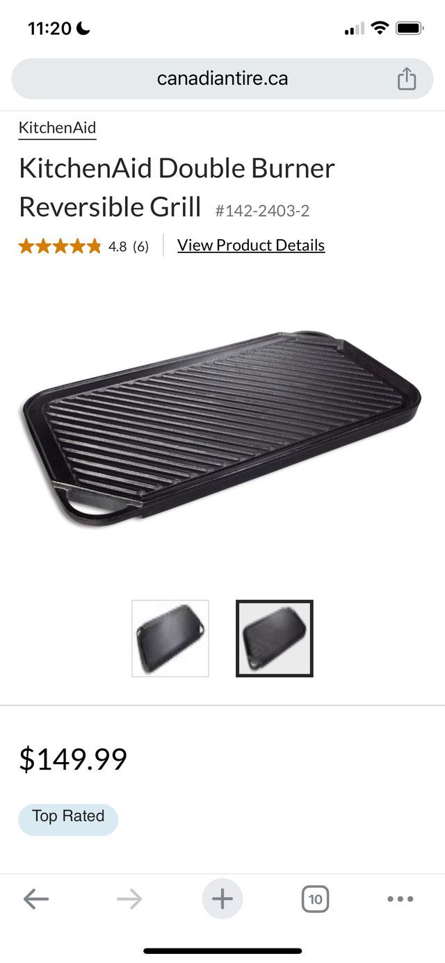 Kitchen Aid cast iron grill plate  in Kitchen & Dining Wares in Hamilton