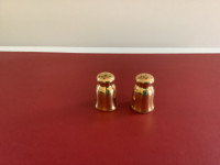 Vintage Gold Tone Salt and Pepper Shakers