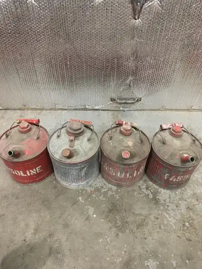 Downsizing our collection of antique & vintage collectibles. Prices as listed. Red Coleman Camp Fuel...