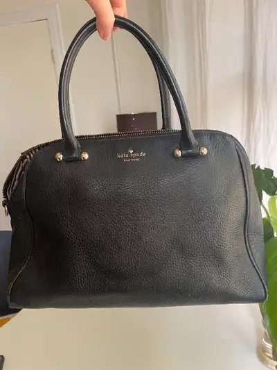Kate Spade black leather bag, View more