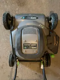 A corded Powerful 12-amp electric lawn mower 