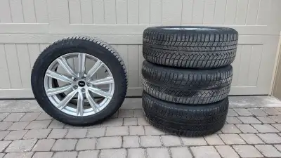 265/50R20 Winter Contact by Continental tires on Audi rims, matched set in good condition