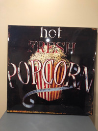 Pier 1 “Hot Fresh Popcorn” wall art 2,5’x2.5’